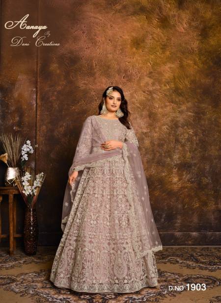 Gray Colour TWISHA AANAYA 119 Heavy Designer Wedding Wear Anarkali Salwar Suit Collection 1903